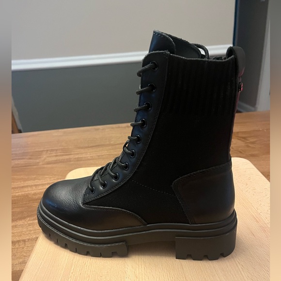 Aldo Black Combat Boots Size 8 - Picture 3 of 7